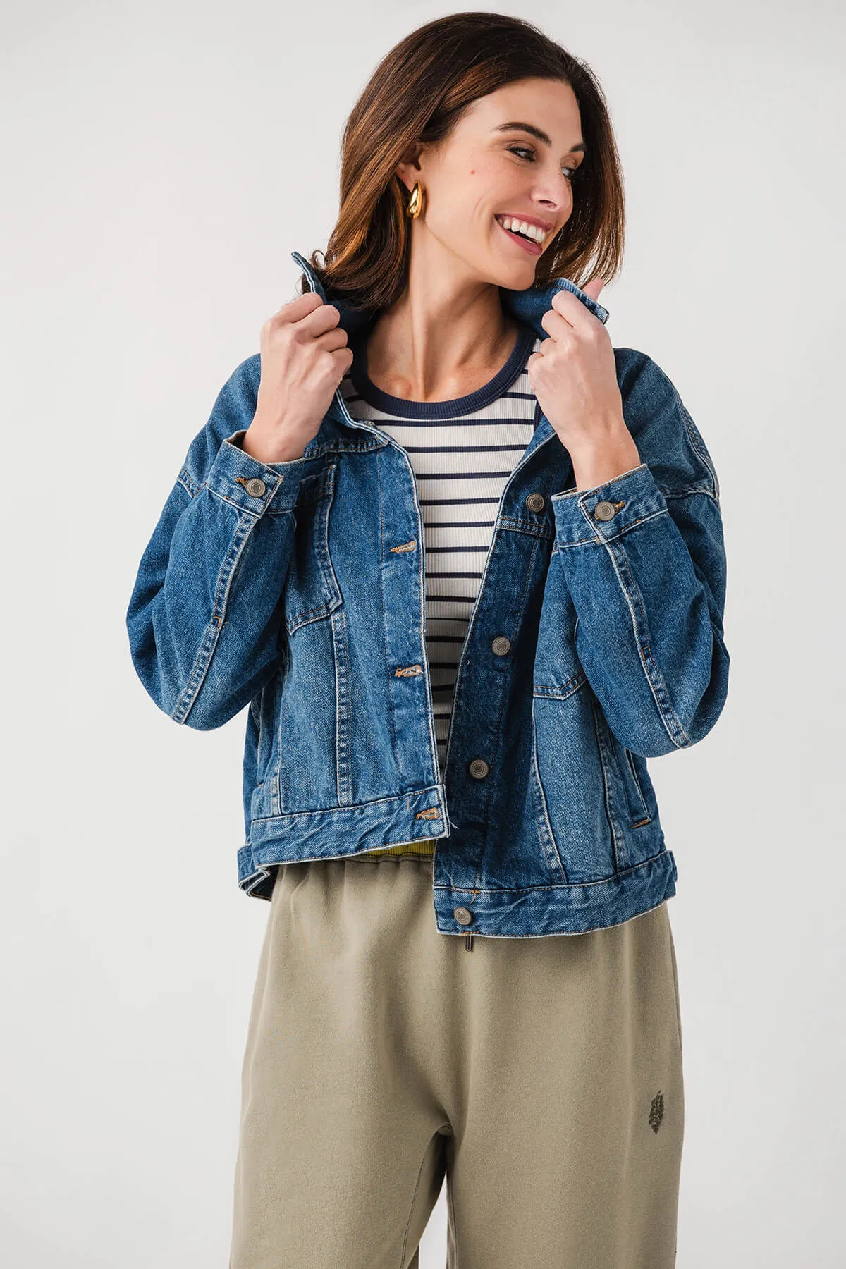 Free People Opal Swing Denim Jacke