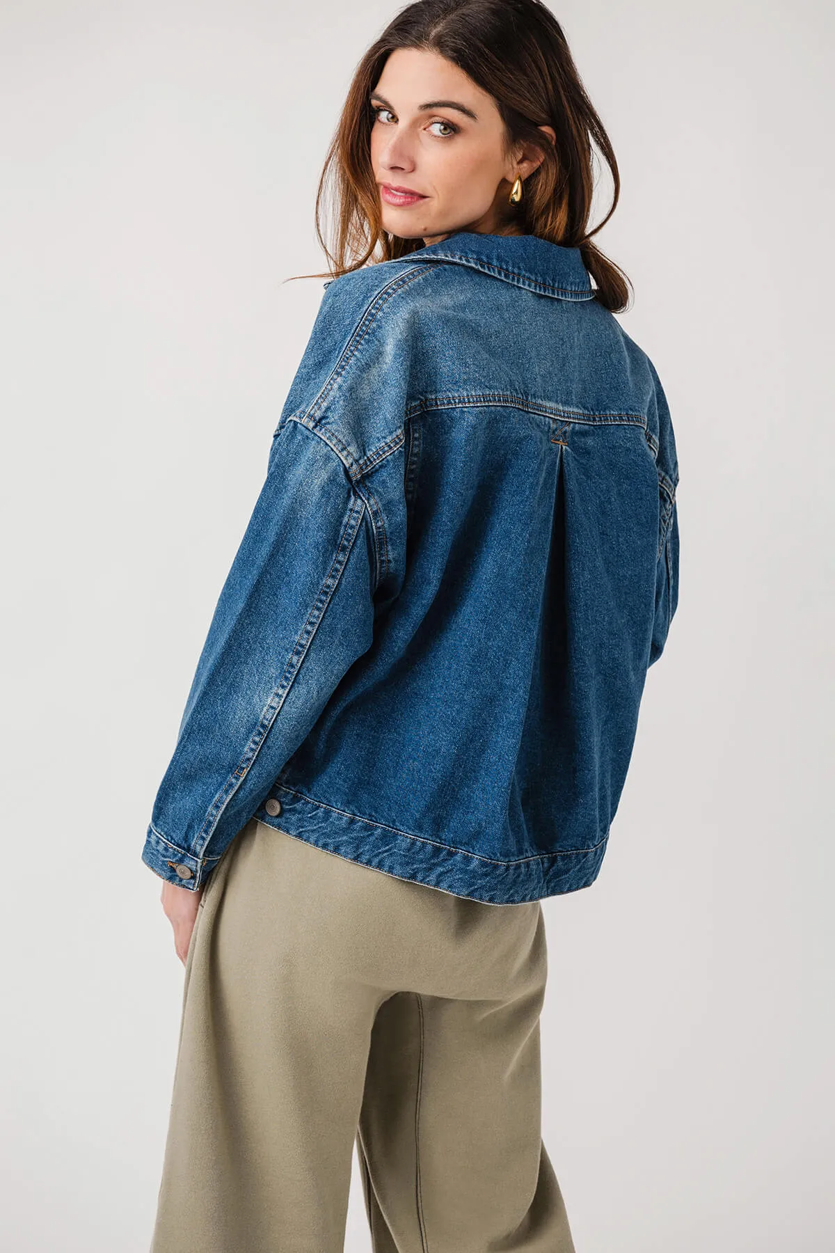 Free People Opal Swing Denim Jacke