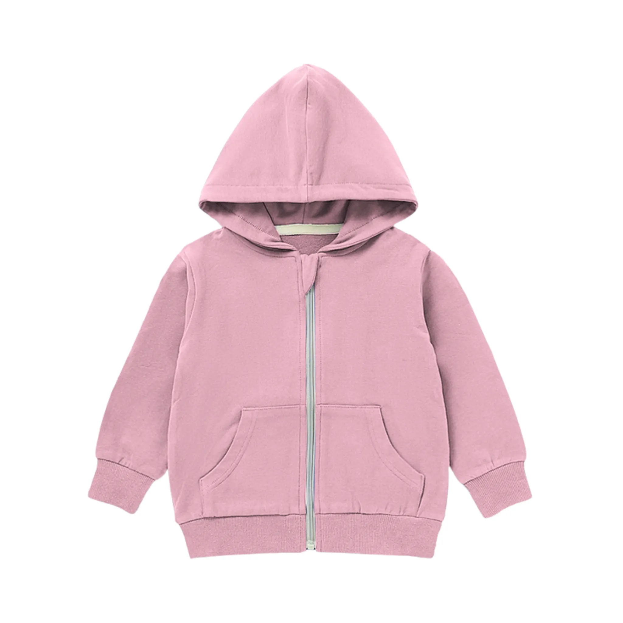 French Terry Zip-Up Kapuze für Babys & Kinder