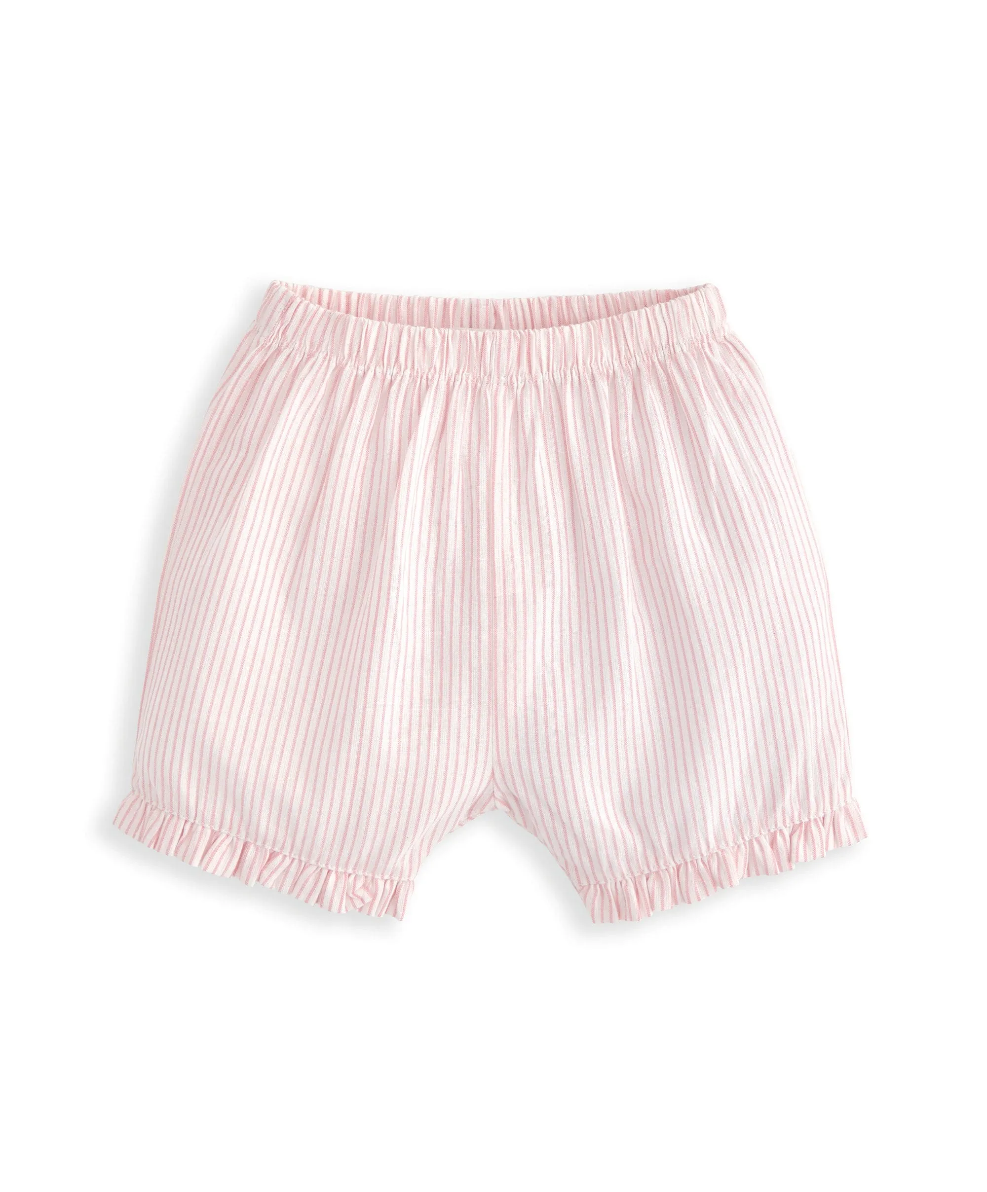 Rüschenblusen-Oberteil & Shorts-Set (2-teilig) - Rosa Streifen