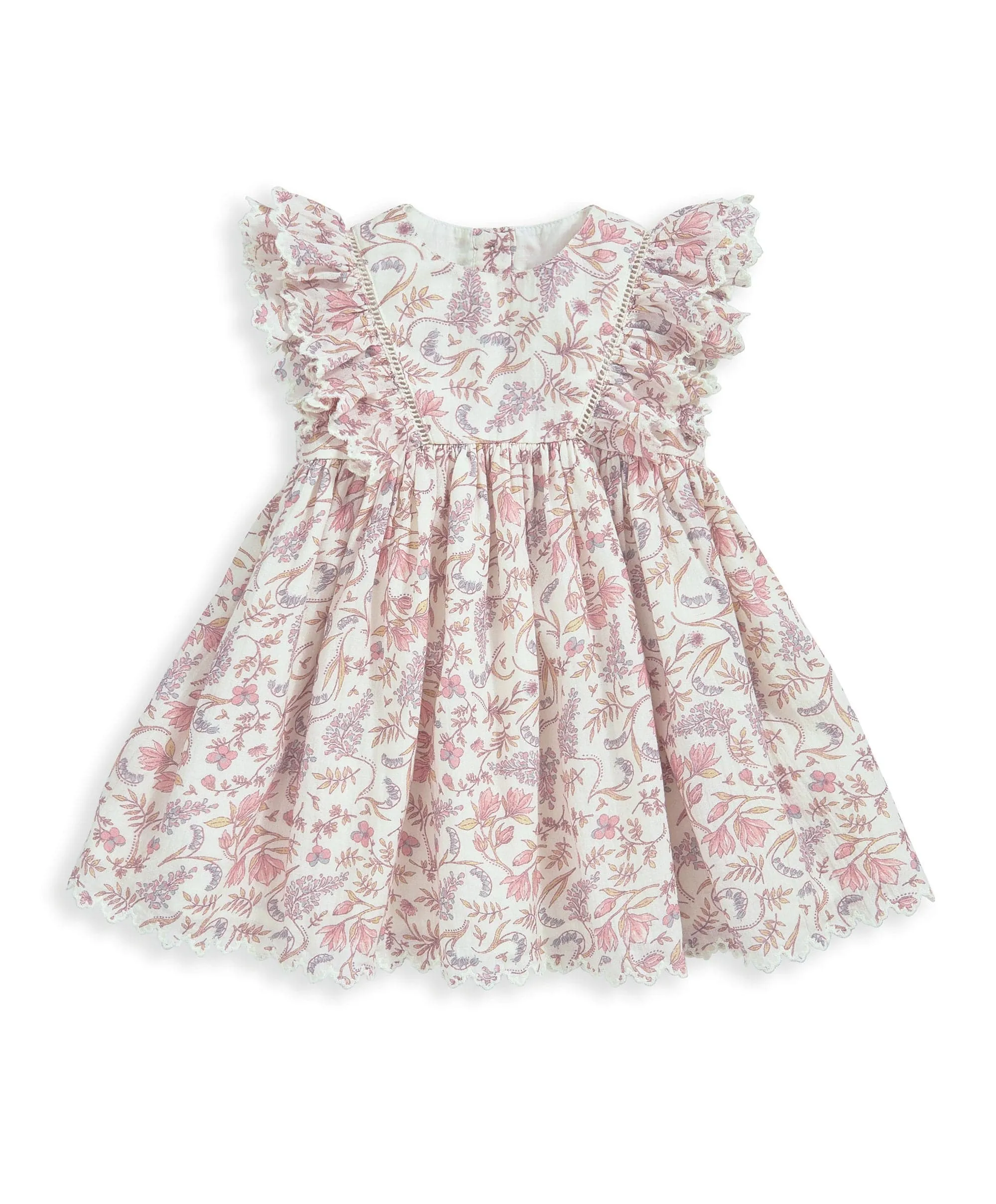 Rüschen-Blumenprint-Kleid