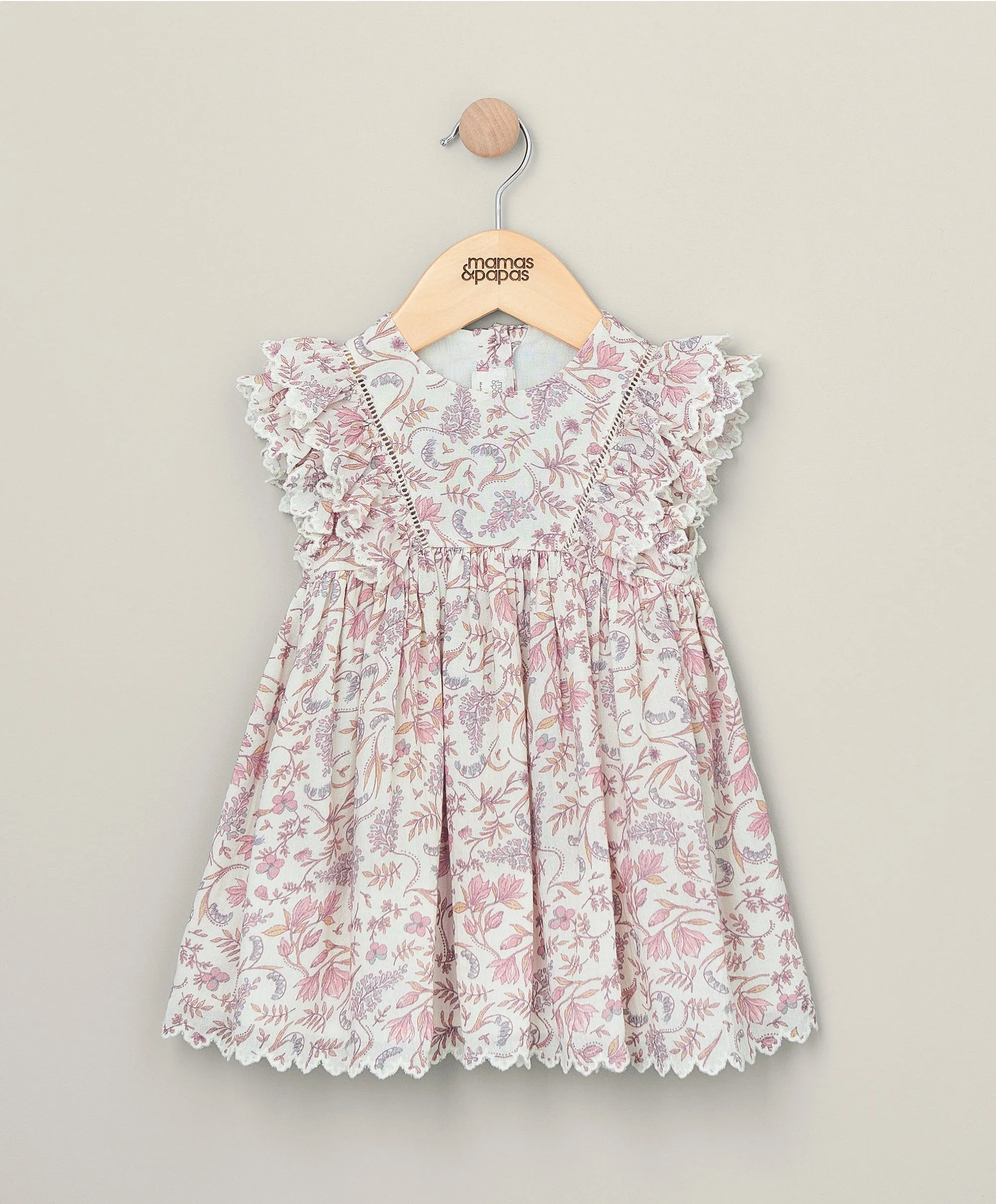 Rüschen-Blumenprint-Kleid