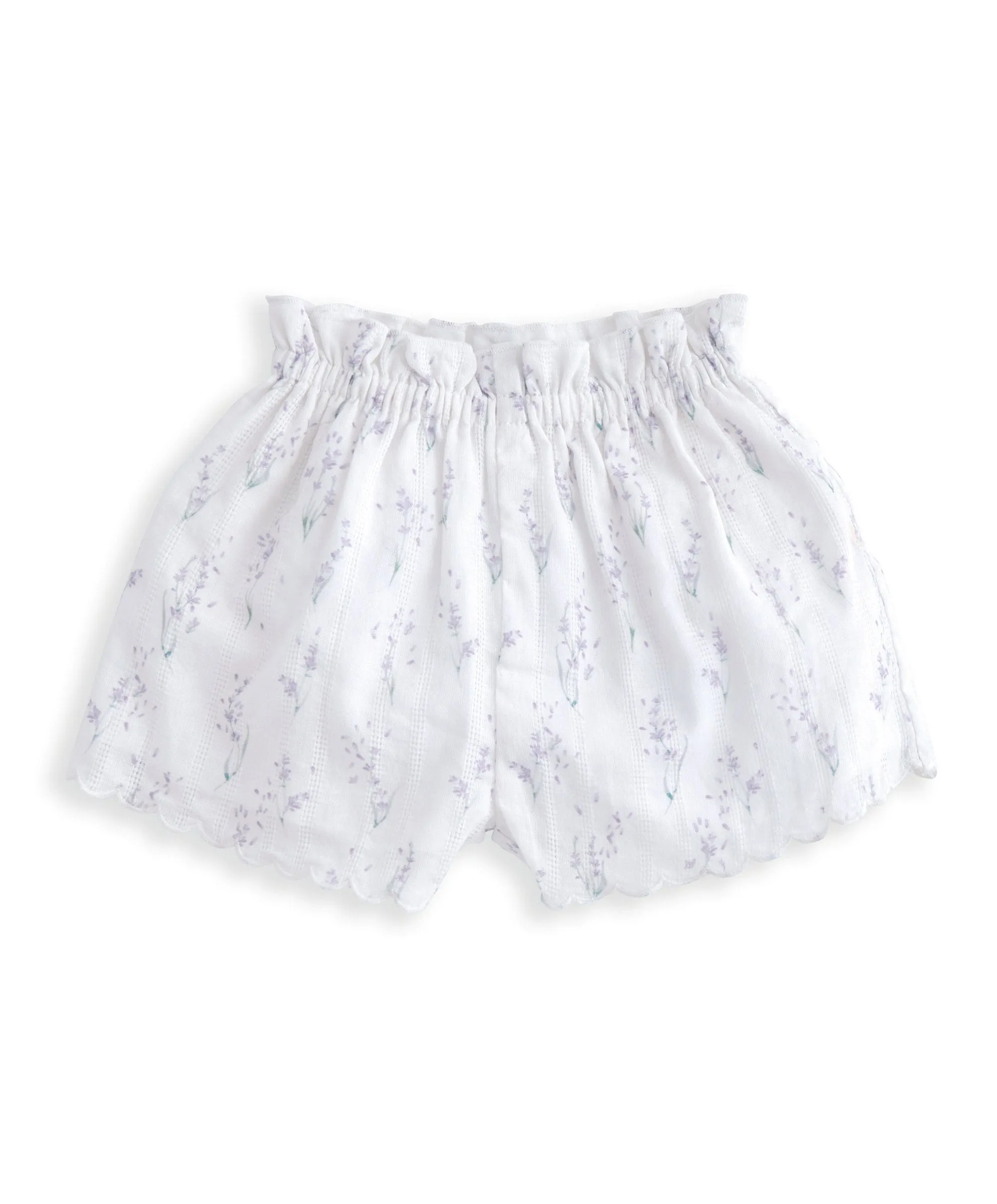Rüschenärmeliges Top & Shorts-Set (2-teilig) - Lavendeldruck