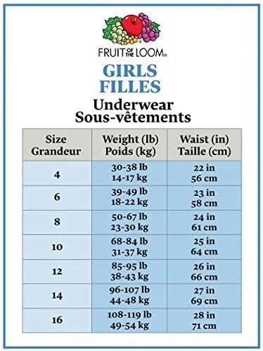 Fruit of the Loom Big Girls Boy Short Slips - 8er Pack Babykids Fruit of the Loom