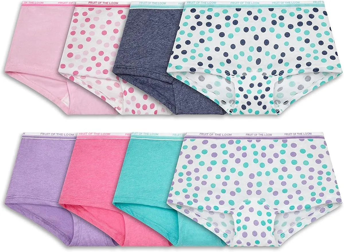 Fruit of the Loom Big Girls Boy Short Slips - 8er Pack Babykids Fruit of the Loom