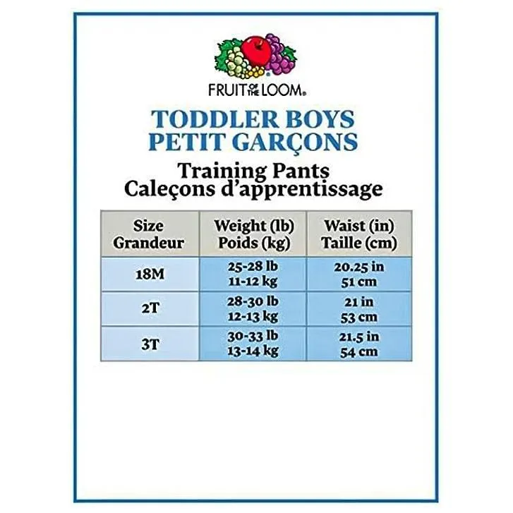 Fruit of the Loom Trainingshosen für Kleinkinder Jungen - 3er Pack Babykids Fruit of the Loom