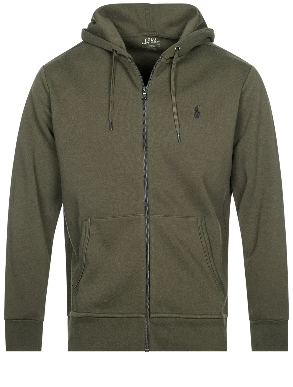 Kapuzenpullover mit Reißverschluss in Olive