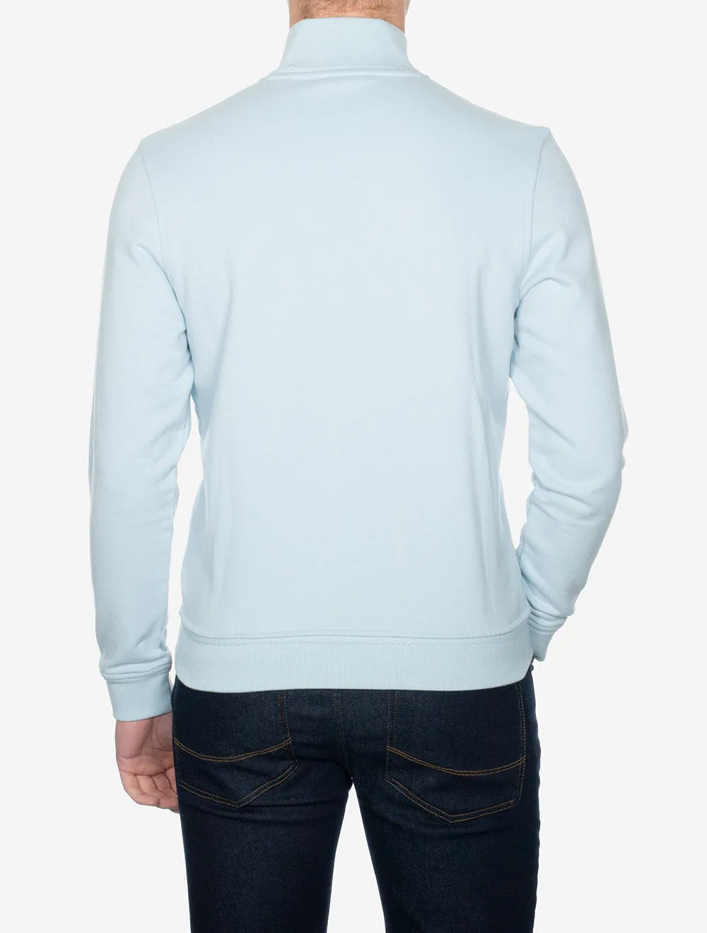 Pullover mit Reißverschluss in Himmelblau