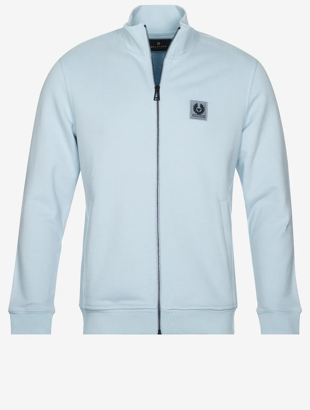 Pullover mit Reißverschluss in Himmelblau