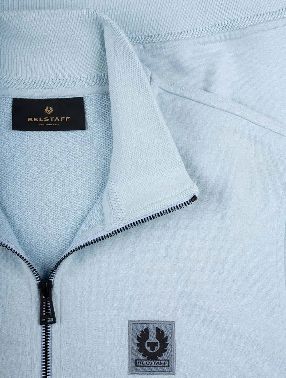 Pullover mit Reißverschluss in Himmelblau