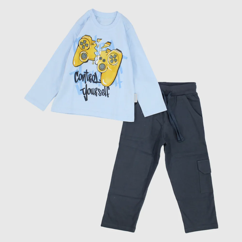 Gaming-Langarm-Pyjama