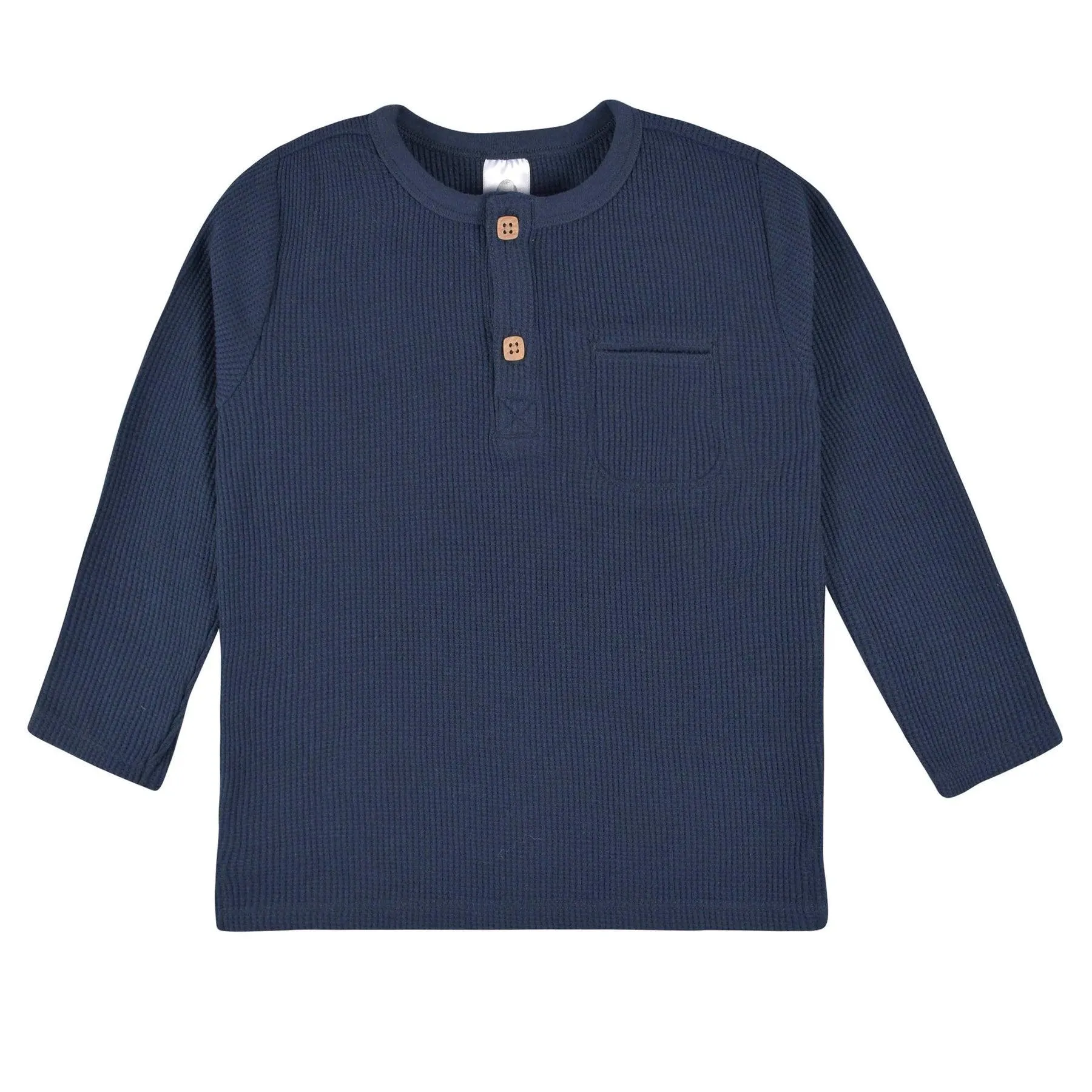 Gerber 2er-Pack Baby Jungen Graue & Blaue Waffelpikee-Henleys (12-24 Monate) Babykids Gerber