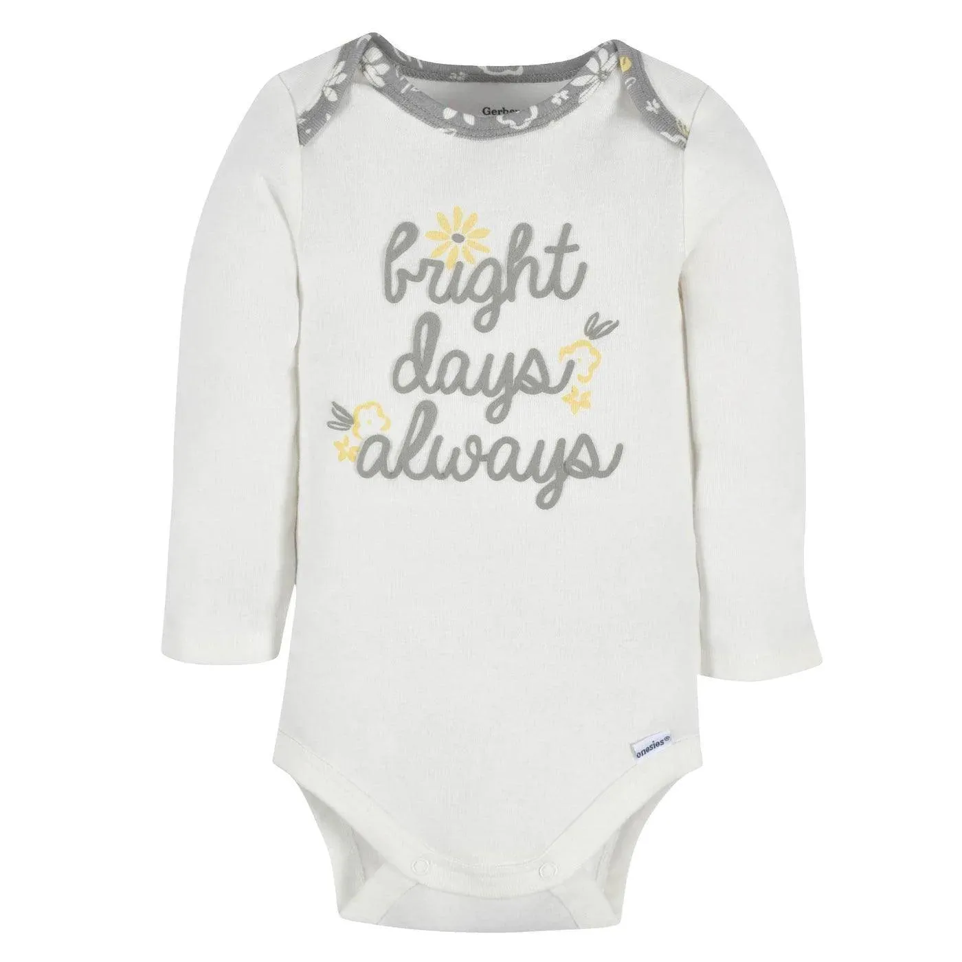 Gerber 3-teiliges Baby-Mädchen Happy Onesies® Bodysuits & Höschen-Set Babykids Gerber