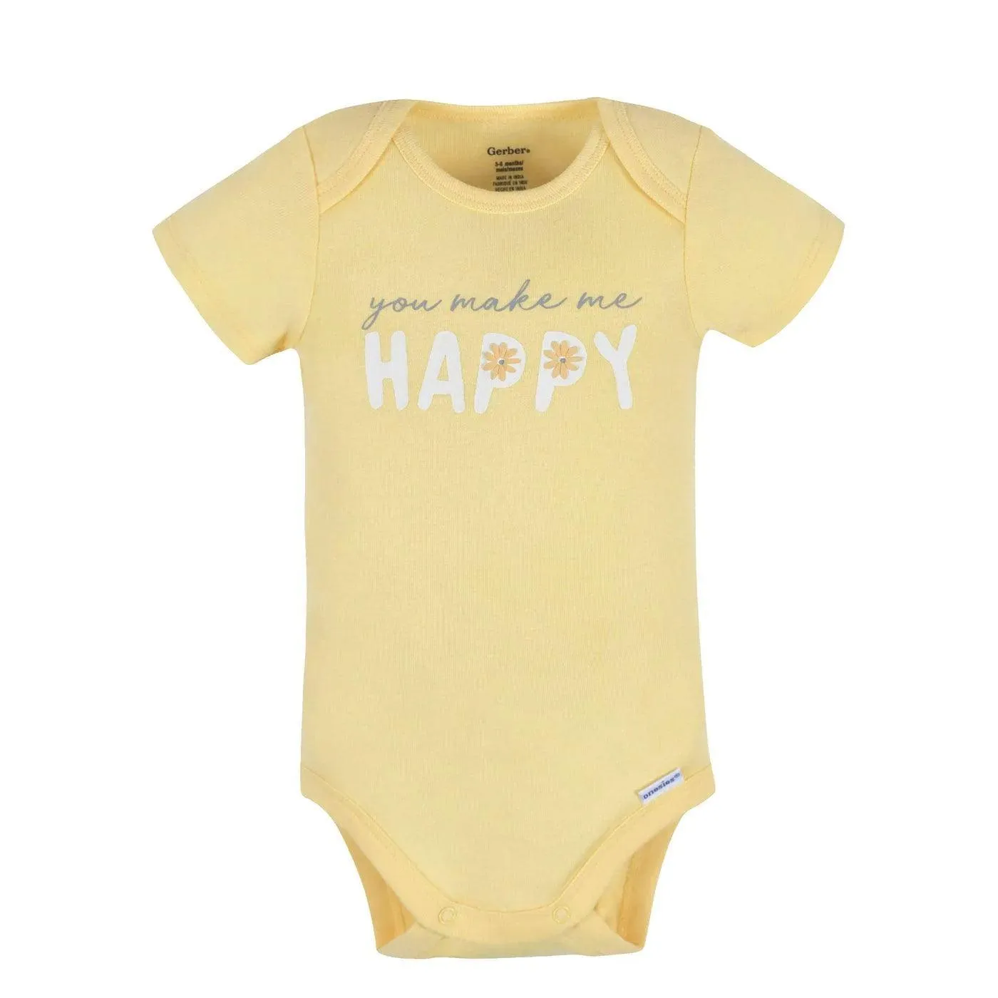Gerber 3-teiliges Baby-Mädchen Happy Onesies® Bodysuits & Höschen-Set Babykids Gerber