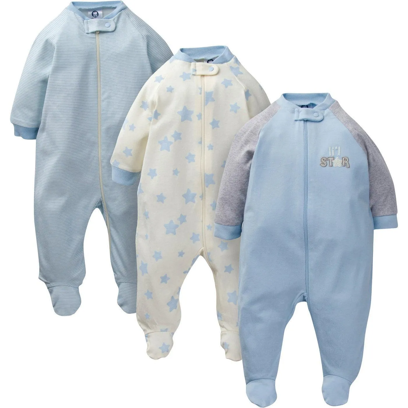 Gerber 3er Pack Jungen-Schlafanzüge - Kleiner Stern - Frühchen Babykids Gerber