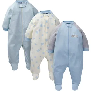 Gerber 3pk. Boys Sleepers - Little Star - Preemie Babykids Gerber