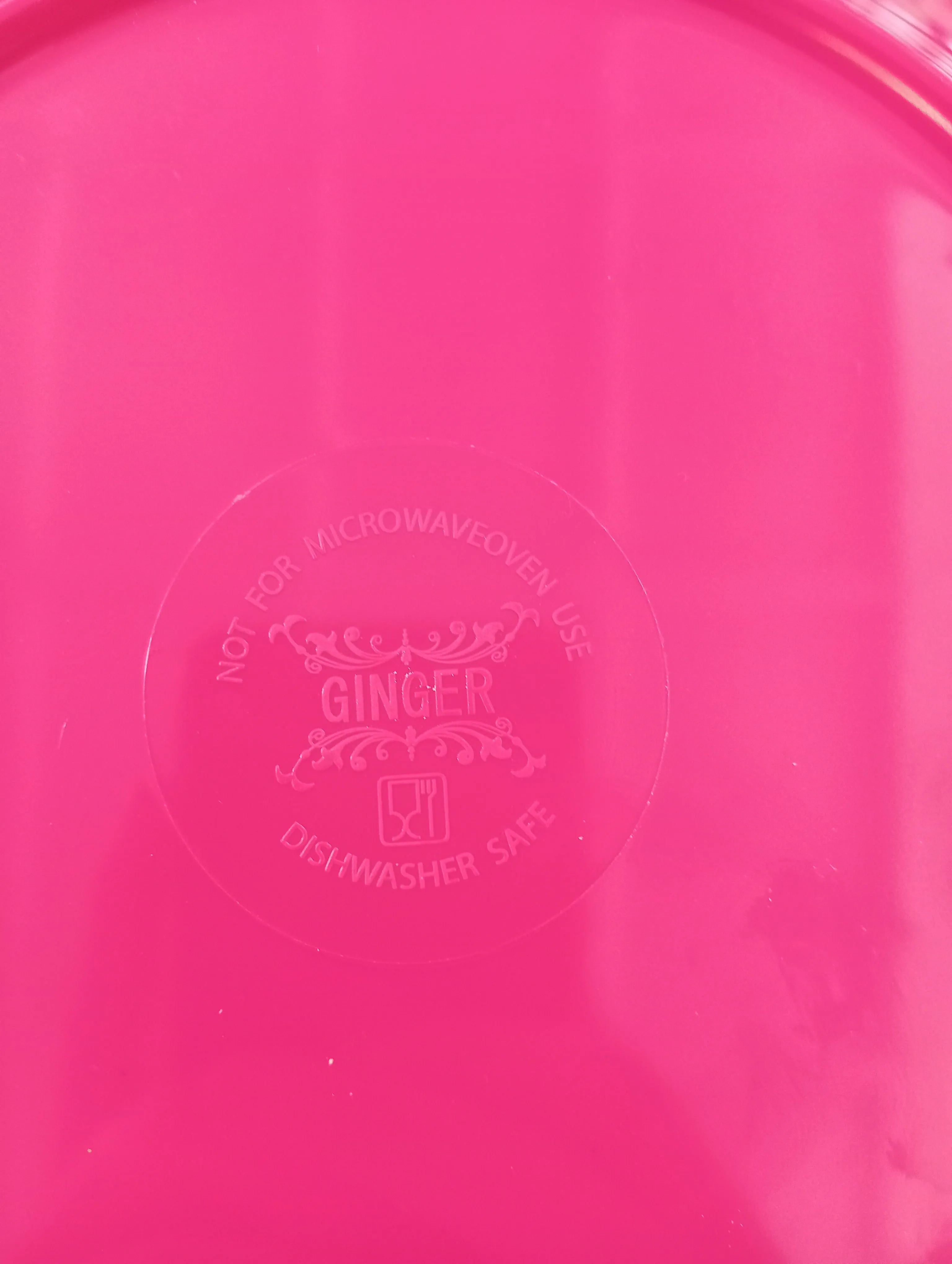 Ingwer Teller im französischen Stil Grün/Rosa