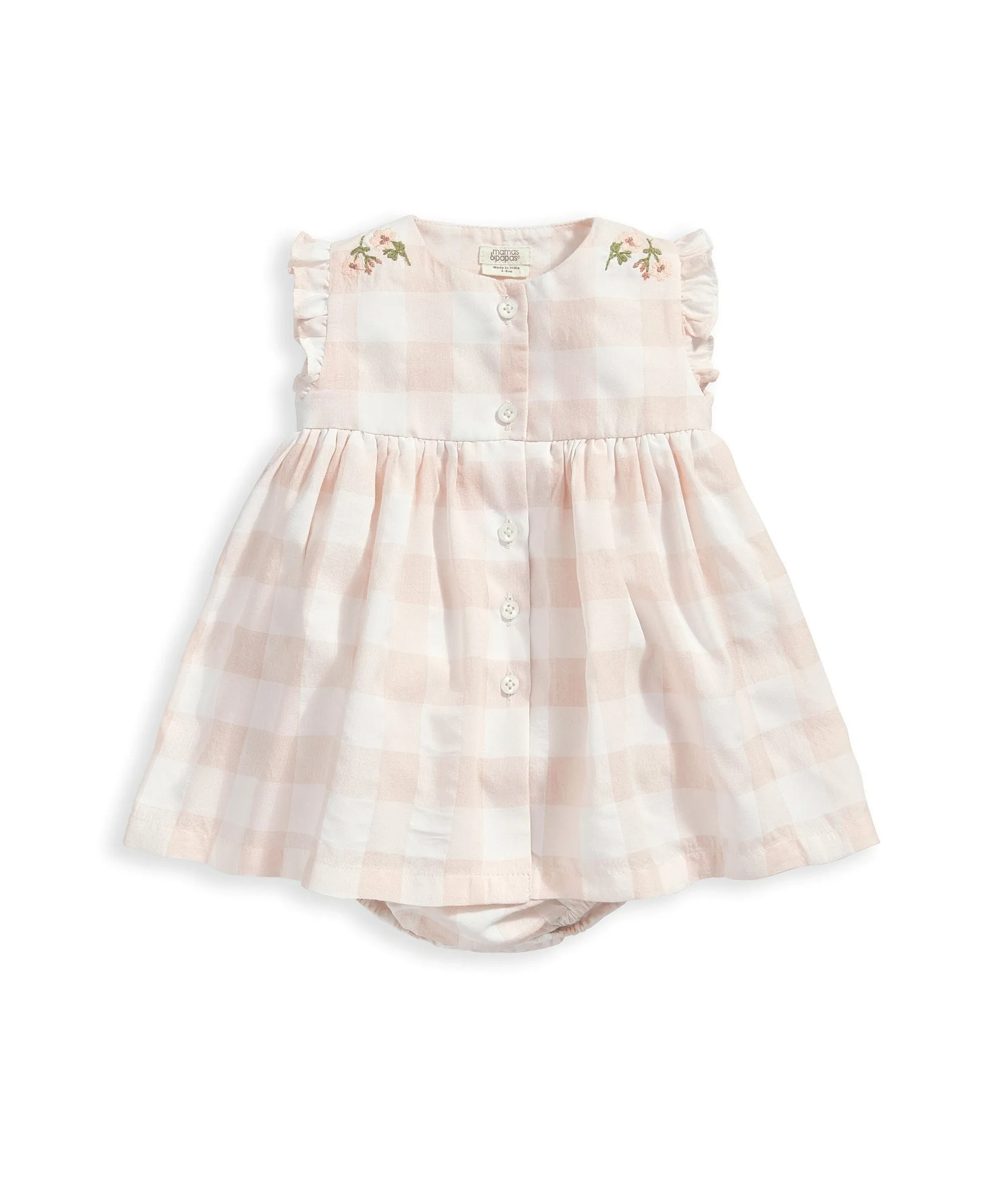 Gingham Sonnenkleid - Rosa