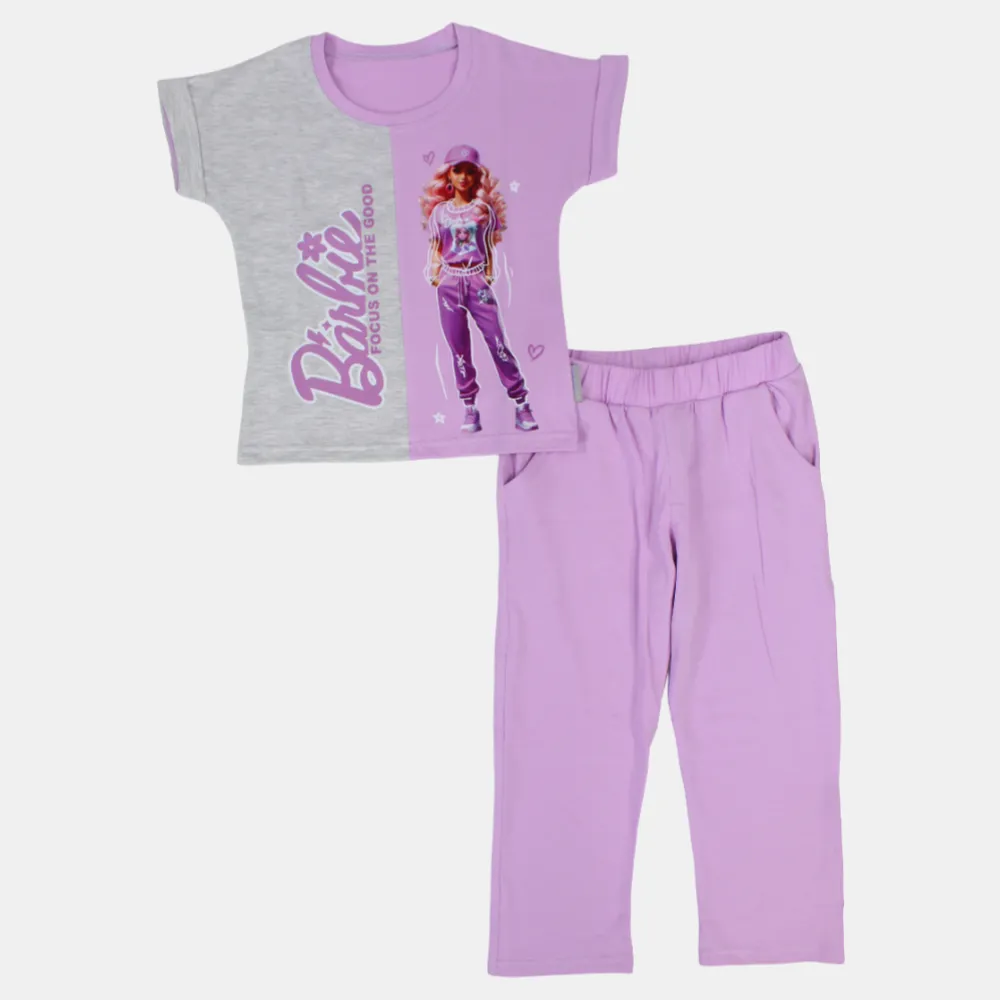 Barbie Kurzarm-Pyjama-Set für Mädchen – Baumwolle