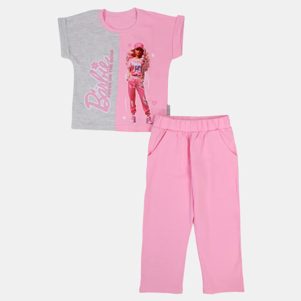 Barbie Kurzarm-Pyjama-Set für Mädchen – Baumwolle