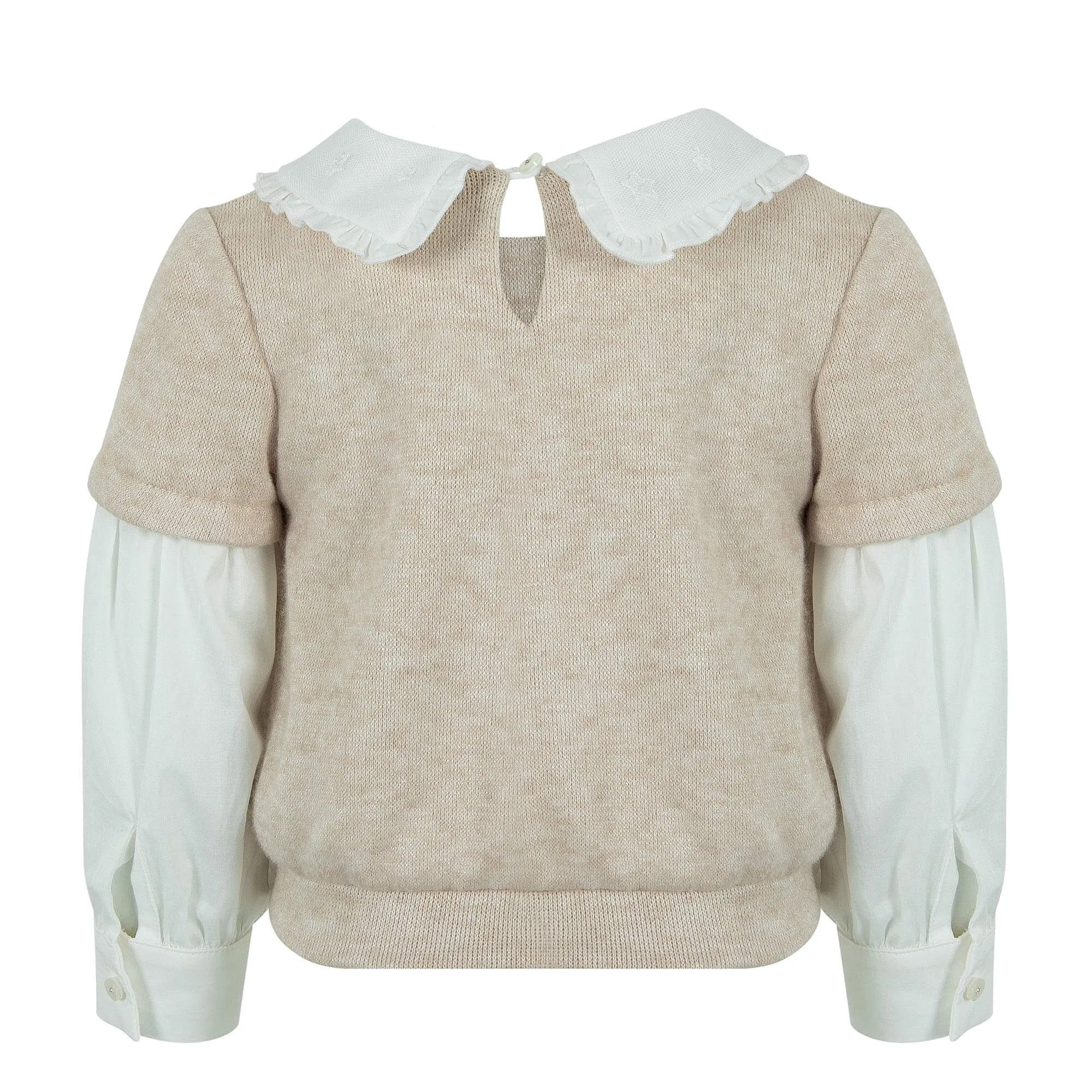 Mädchen Beige Bluse & Rockhose