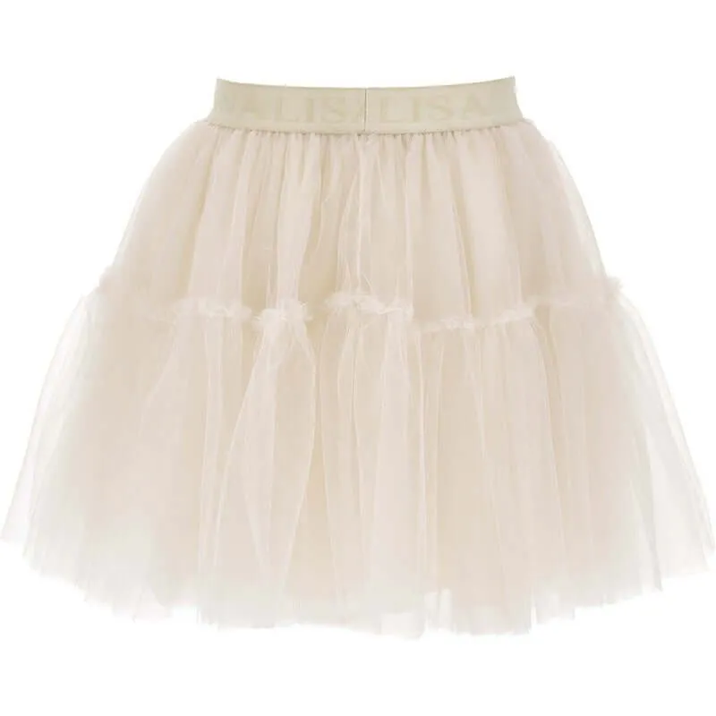 Mädchen Beige Tüllrock