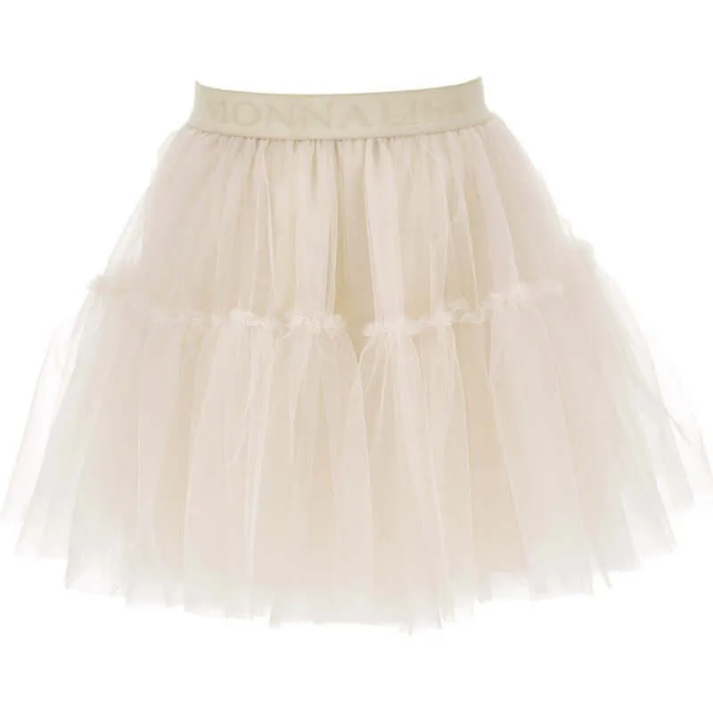 Mädchen Beige Tüllrock