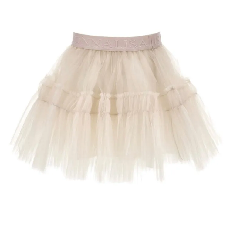 Mädchen Beige Tüllrock
