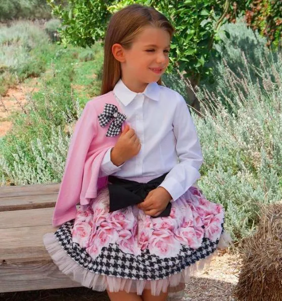 Mädchen Schwarz & Pink Rosenrock