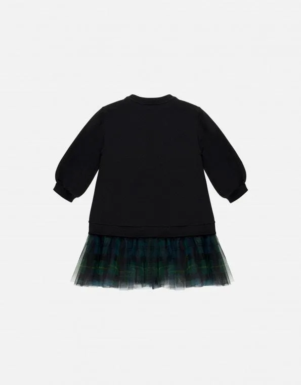 Mädchen Schwarzer Pulloverkleid