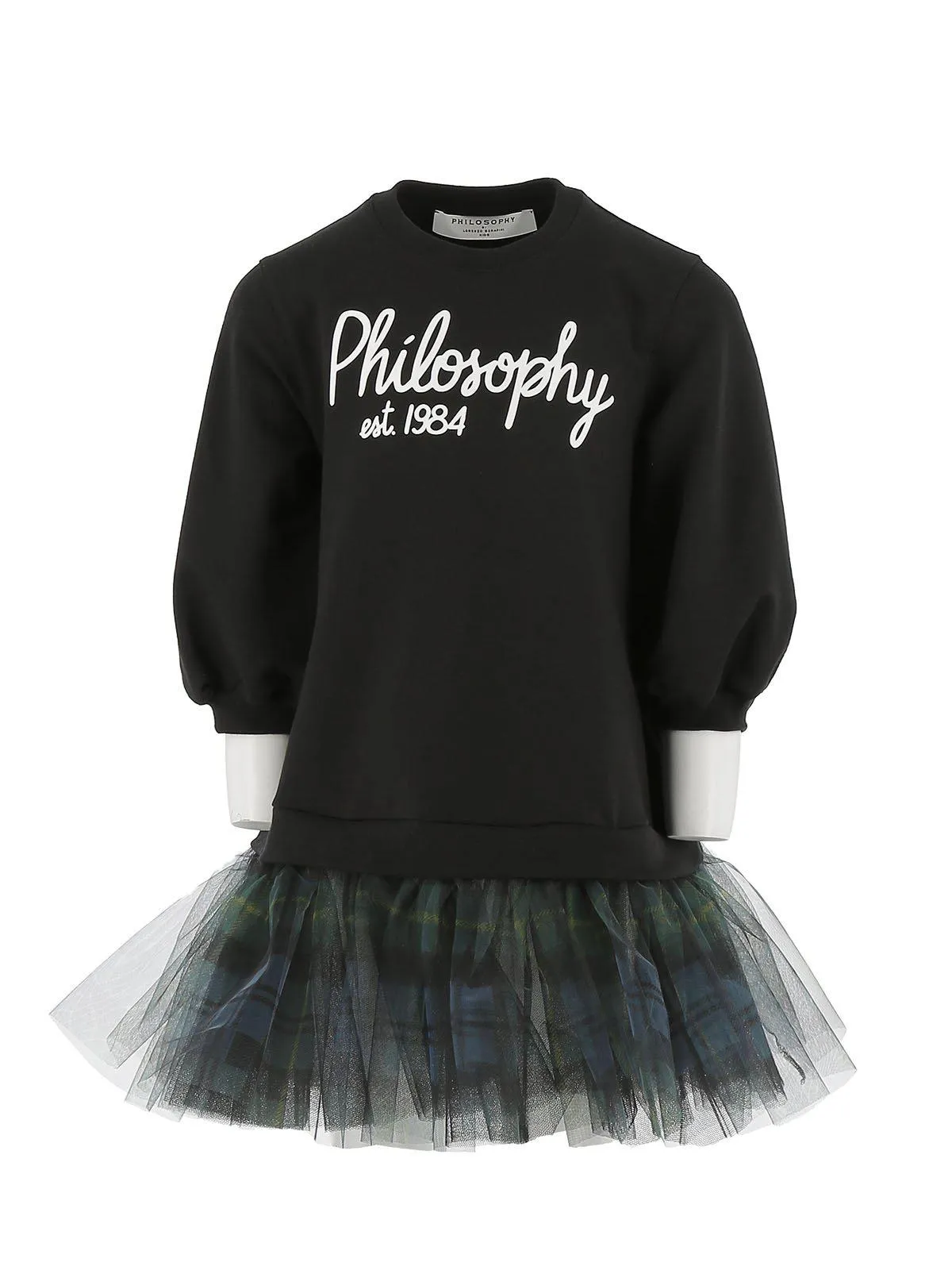 Mädchen Schwarzer Pulloverkleid