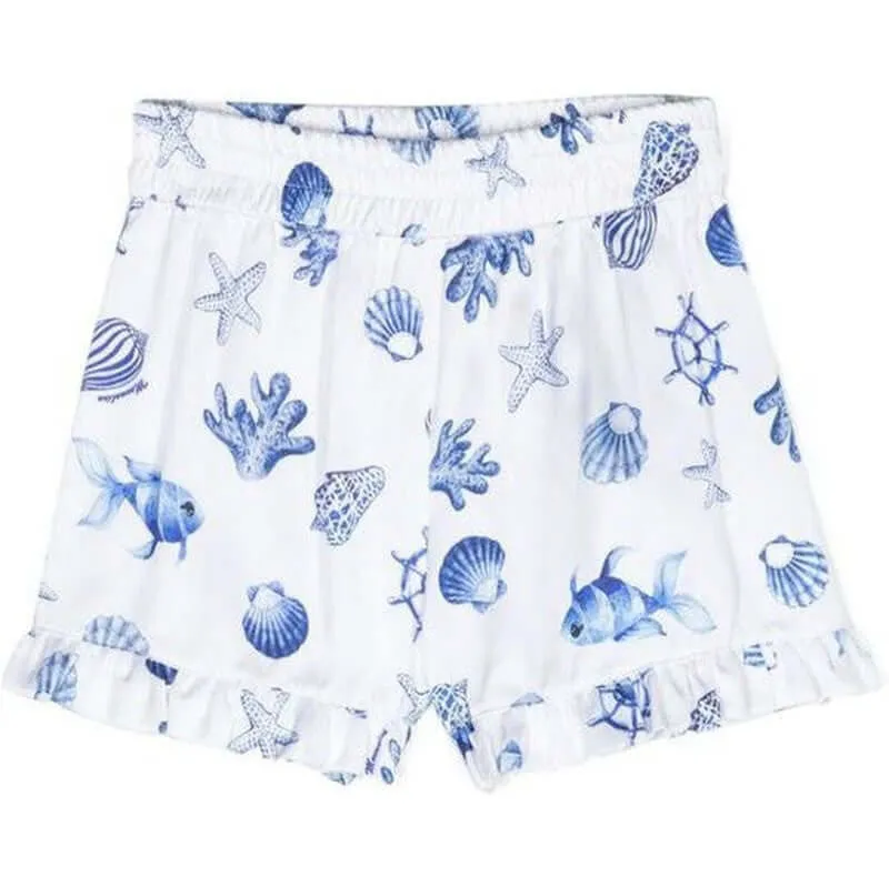 Mädchen Blaue Muschel Shorts