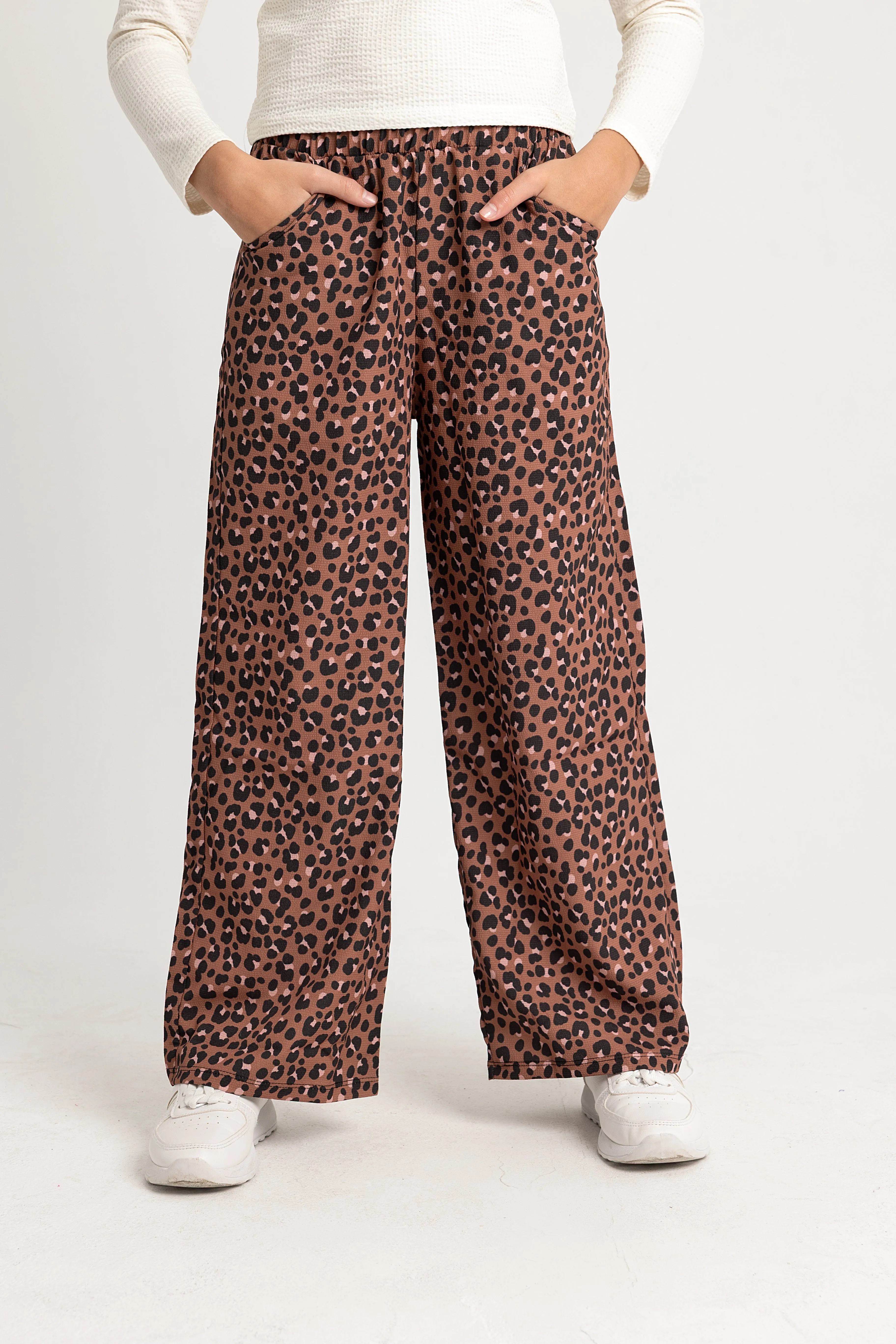 Mädchen Braune Leopardenhose