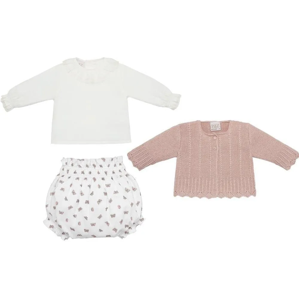 Mädchen Schmetterling Bloomer 3-teiliges Set