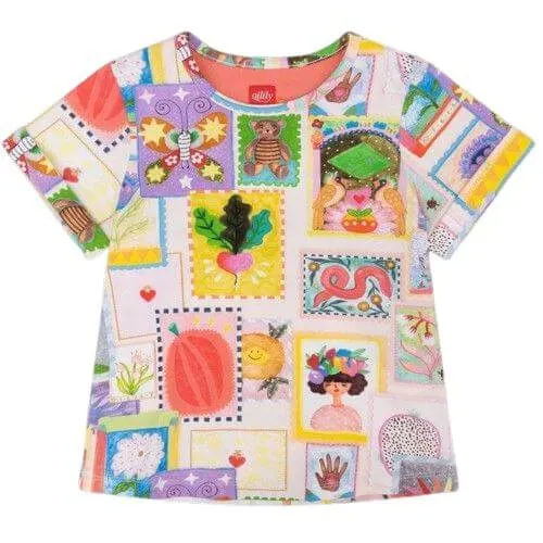 Mädchen Karten T-Shirt