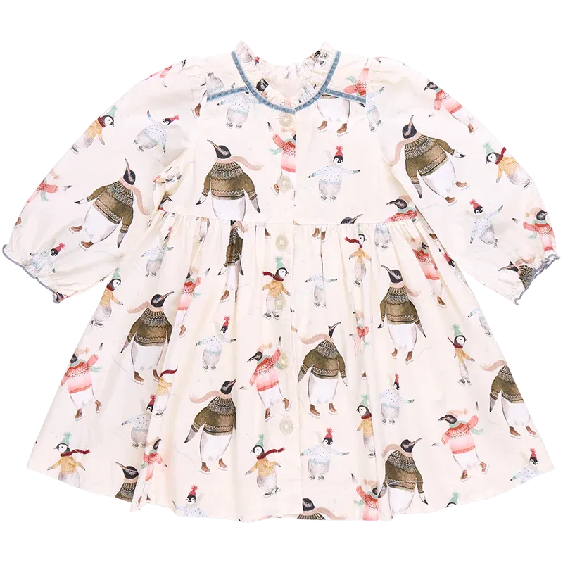 Mädchen Charlie Kleid - Pinguine auf Eis
