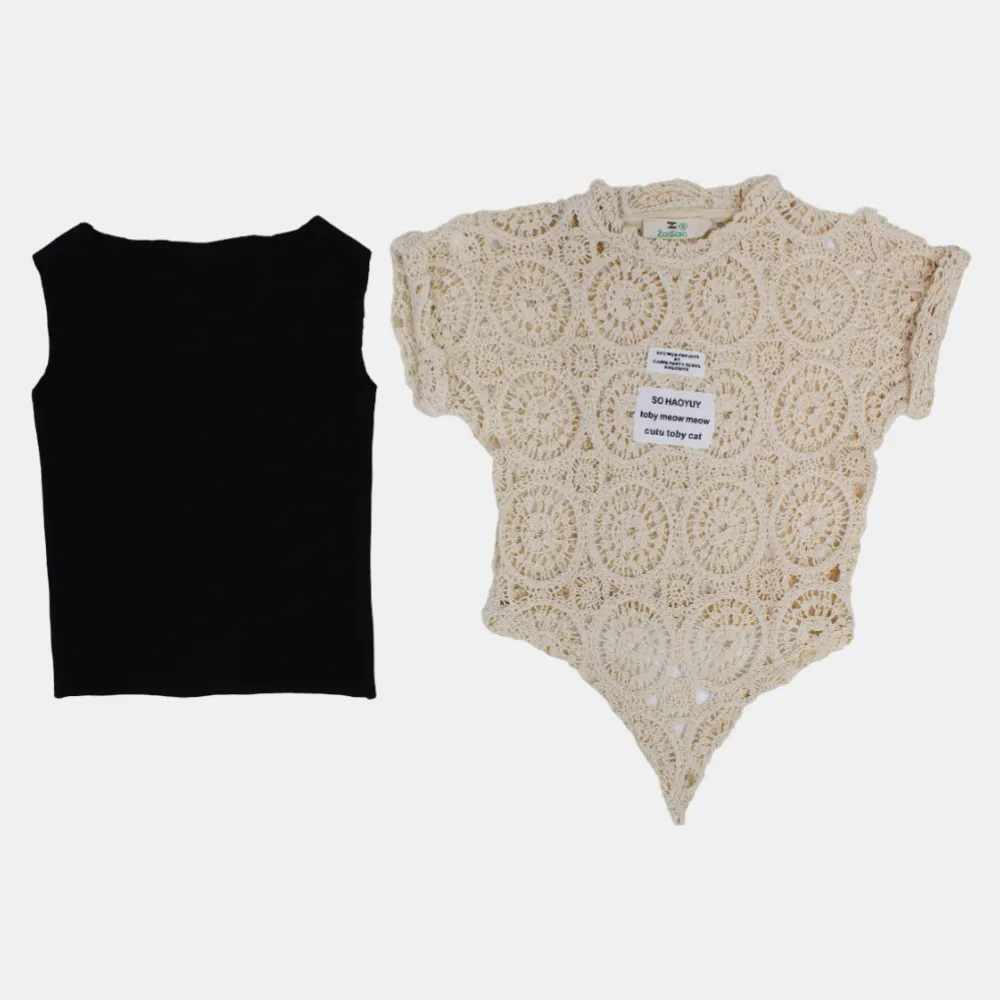 Mädchen Baumwollbluse mit Spitzendetails