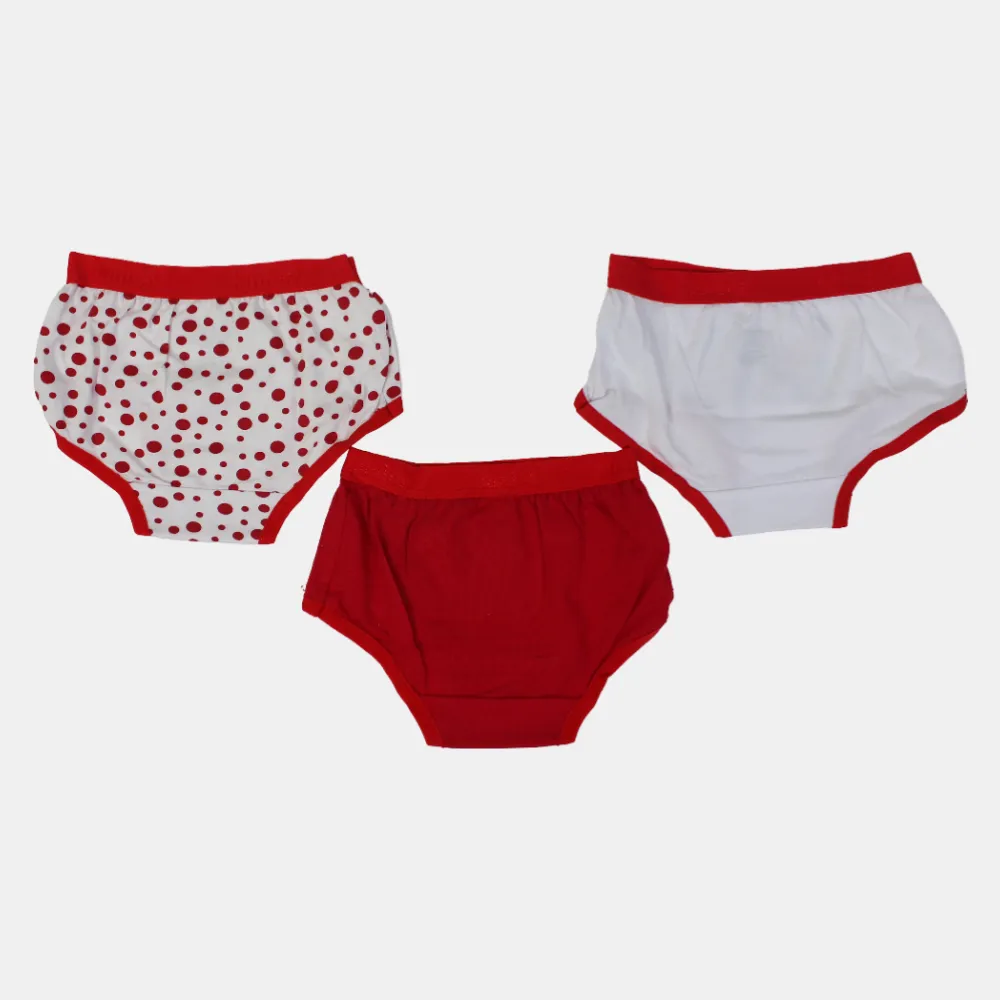 Mädchen Baumwollunterhosen – Rotes Minnie Mouse Design (3er Pack)
