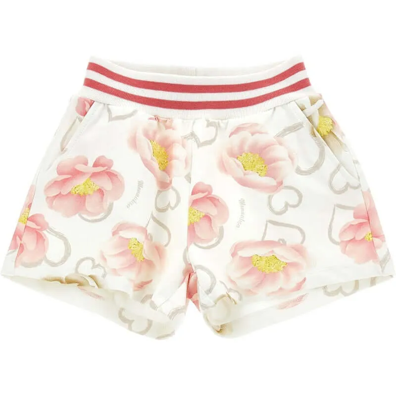 Mädchen Creme Rose Shorts