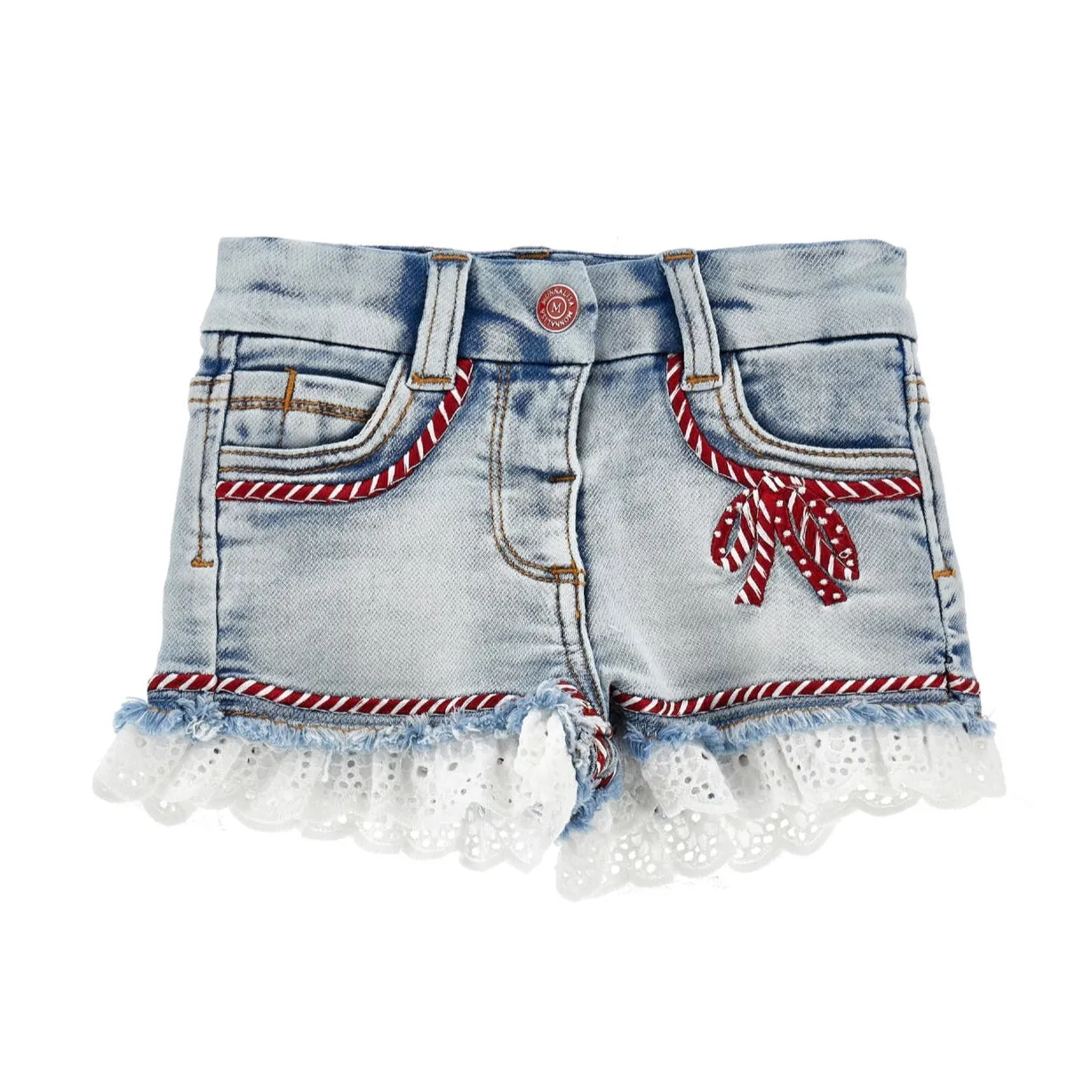Mädchen Denim Rüschen Shorts