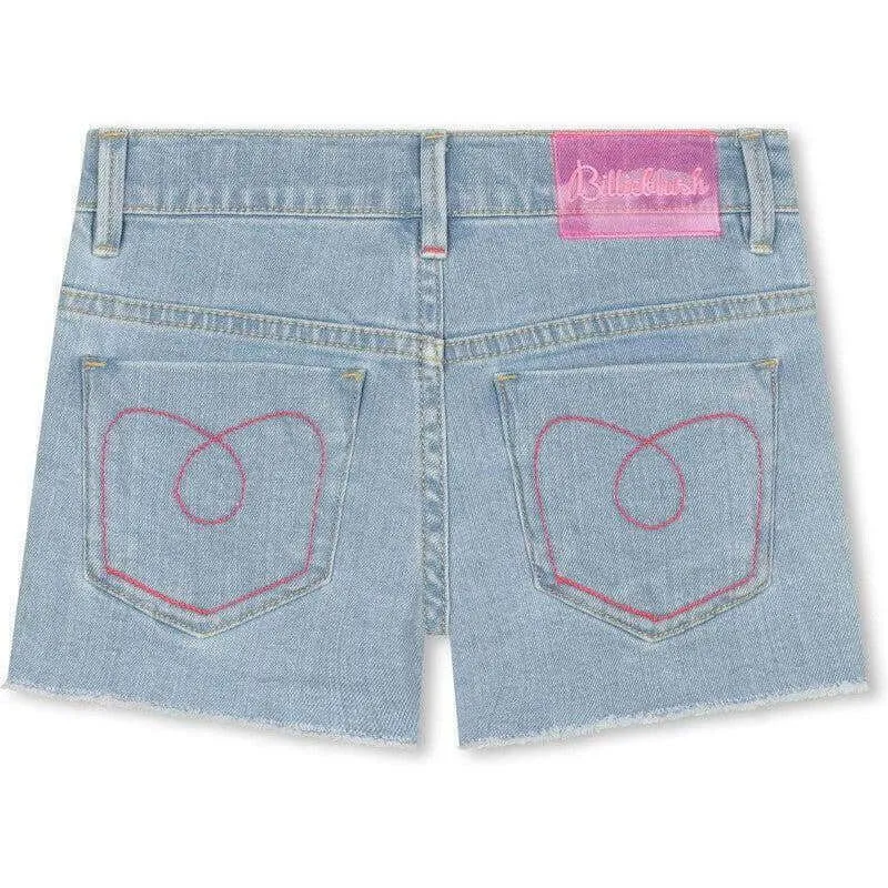 Mädchen Jeans Shorts mit Pailletten