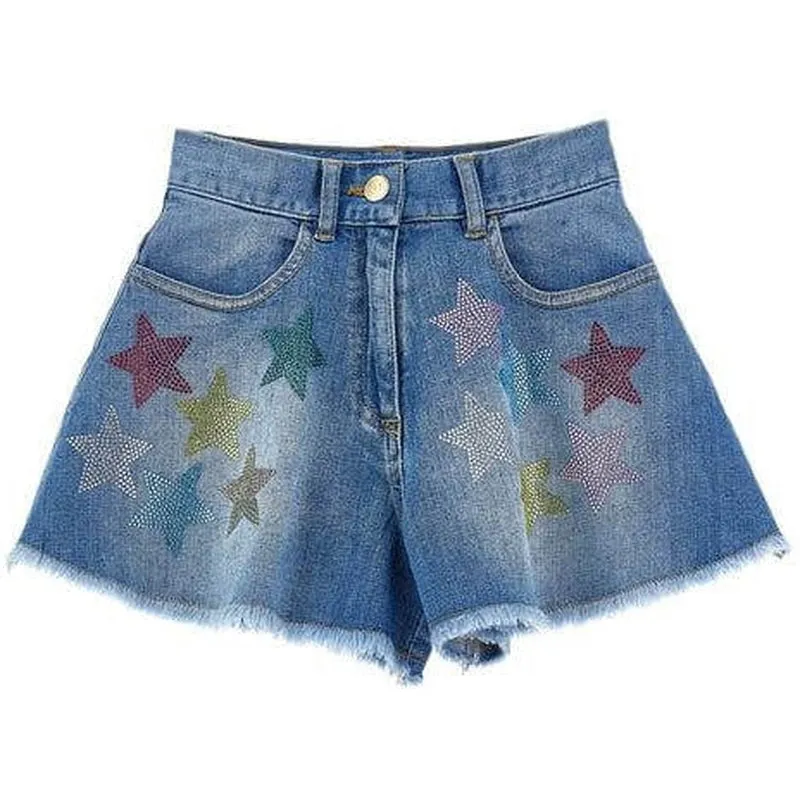 Mädchen Denim Star Shorts