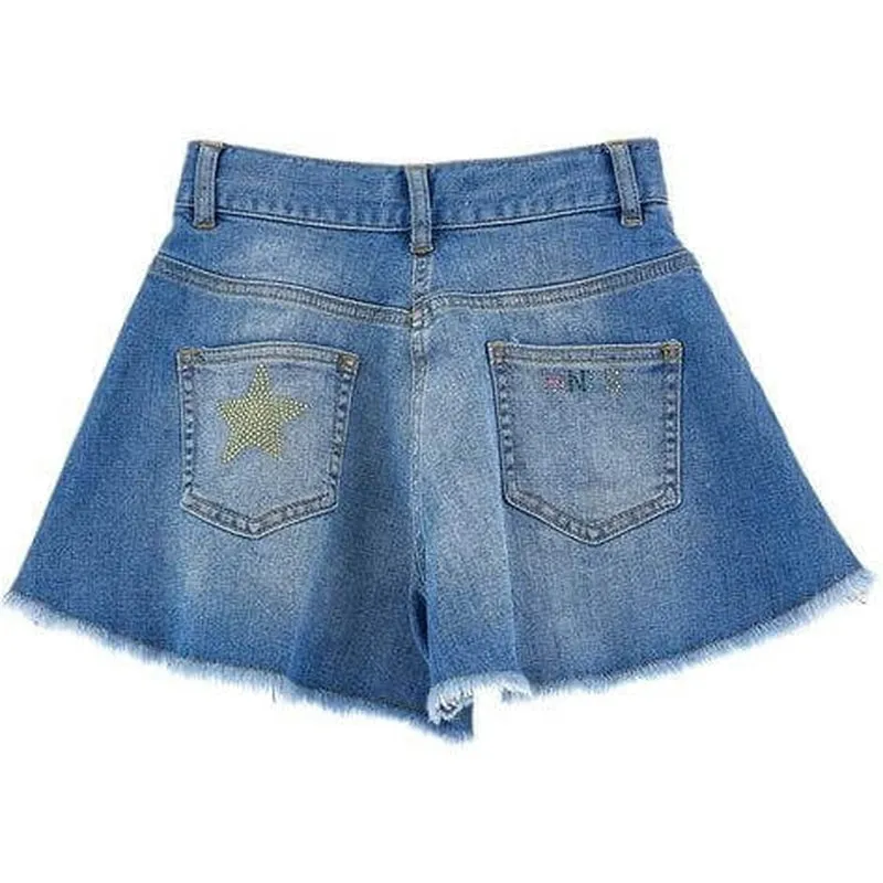 Mädchen Denim Star Shorts