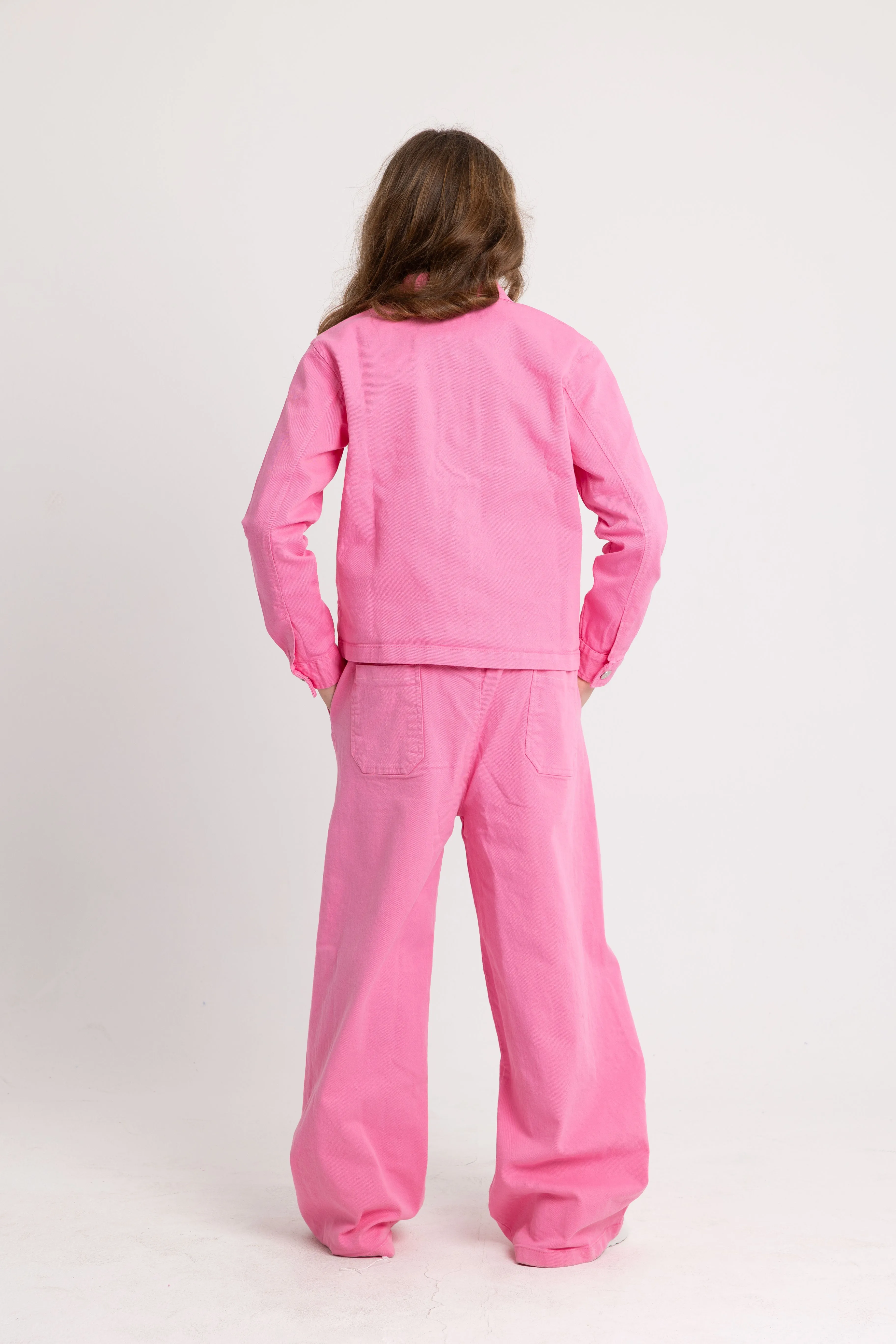 Mädchen Gabardine Hose – Fuchsia