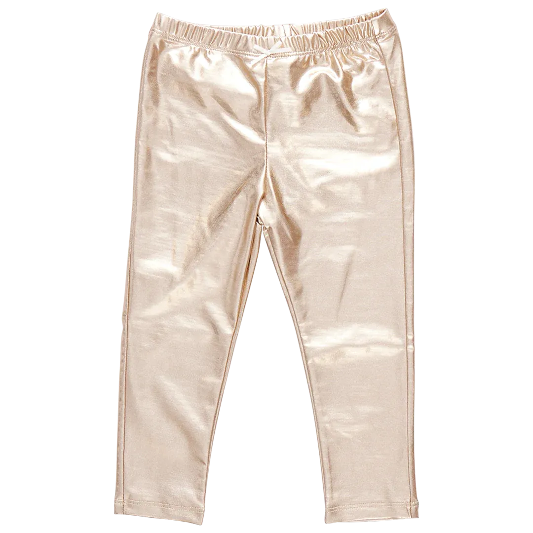 Mädchen Lame Legging - Hellgold