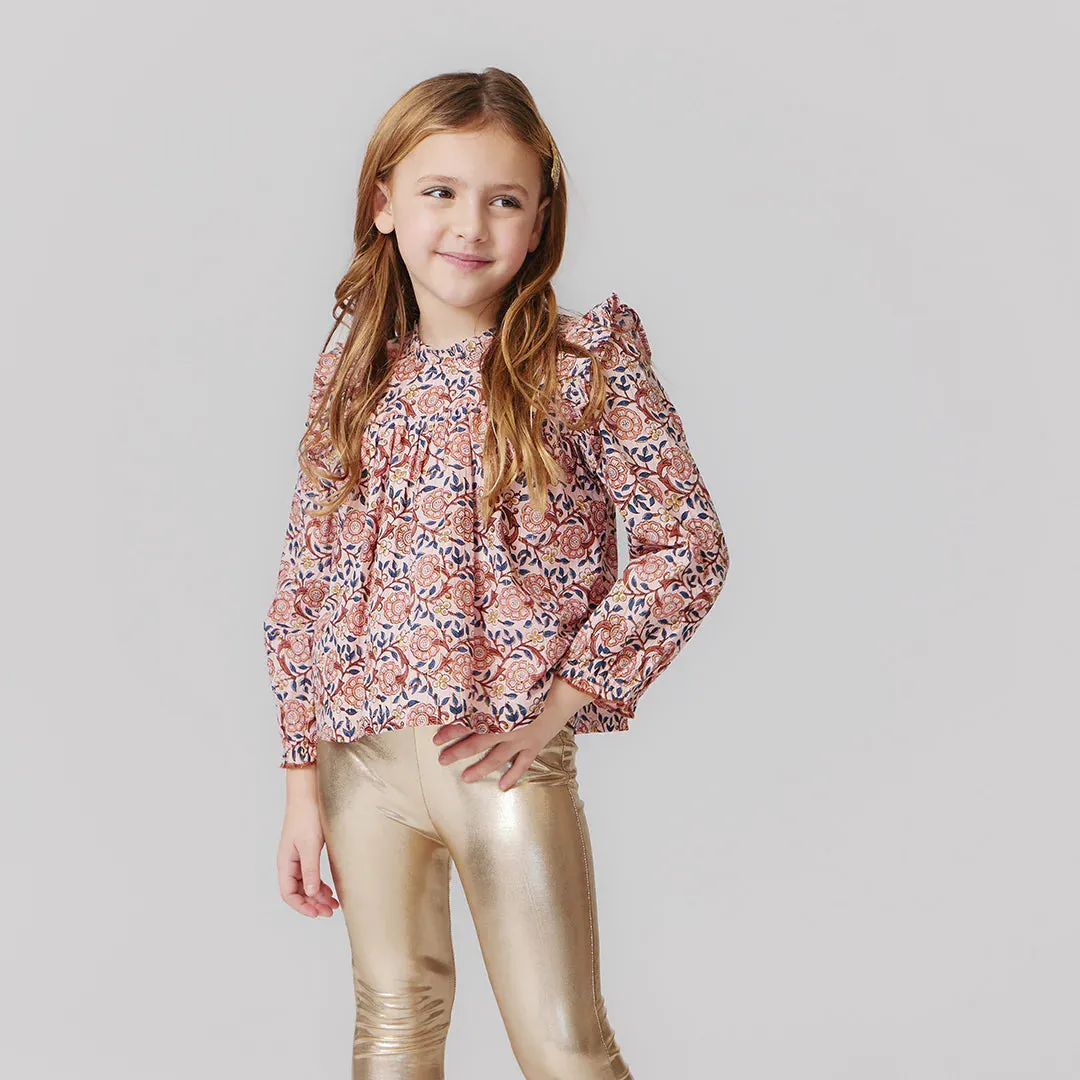 Mädchen Lame Legging - Hellgold