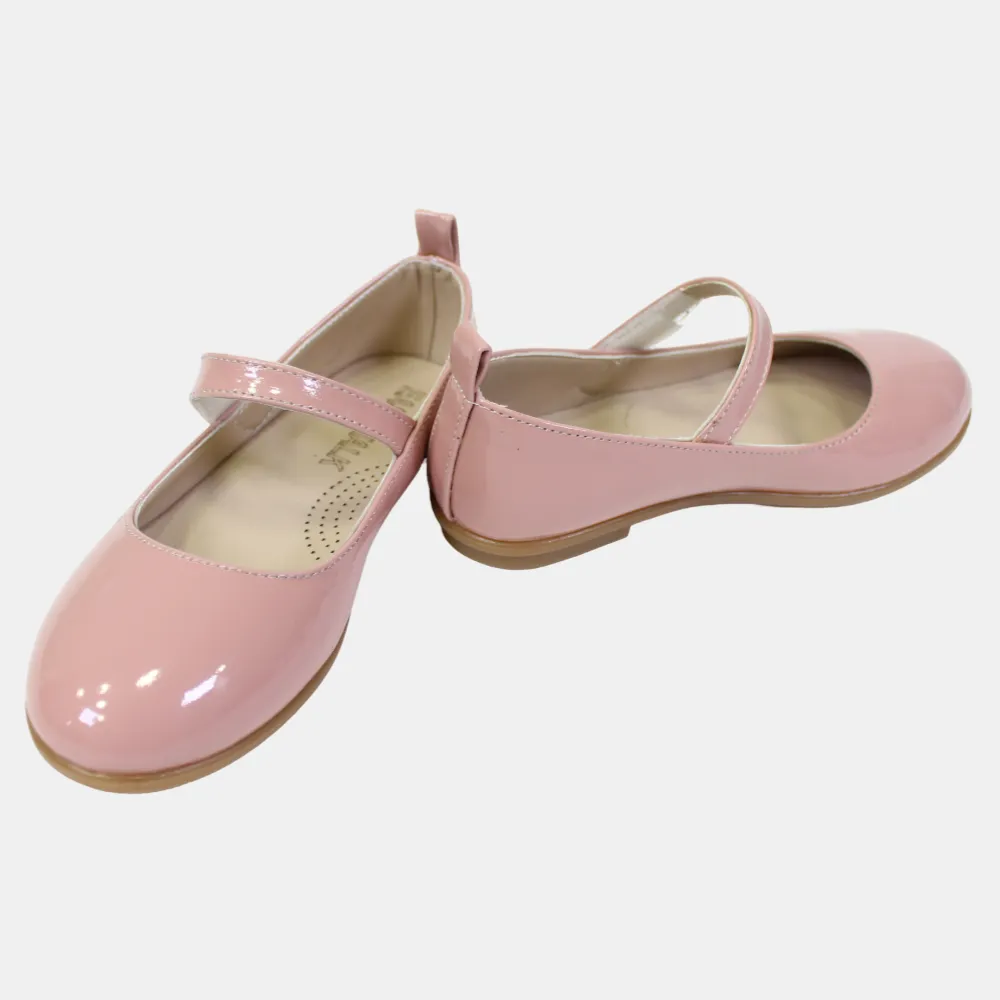 Mädchen Lederschuhe – Glänzendes Rosa