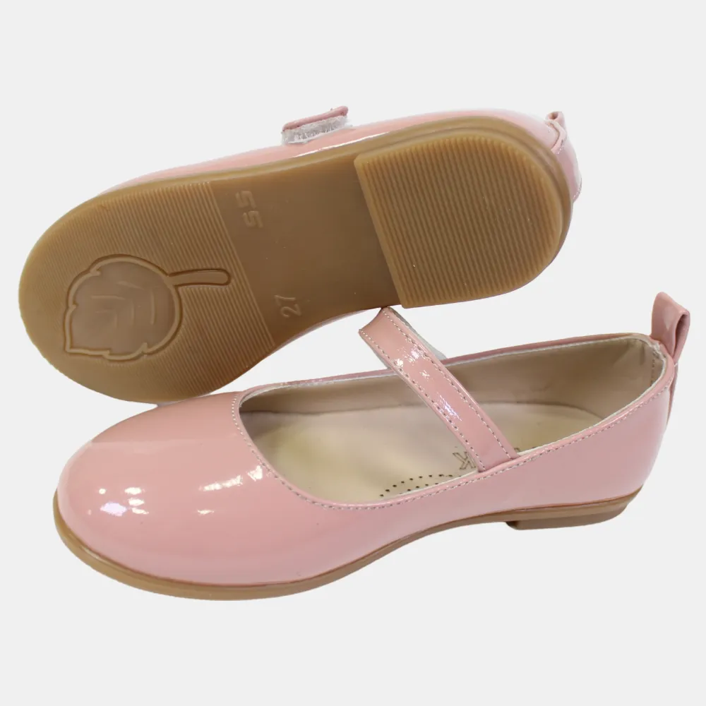 Mädchen Lederschuhe – Glänzendes Rosa