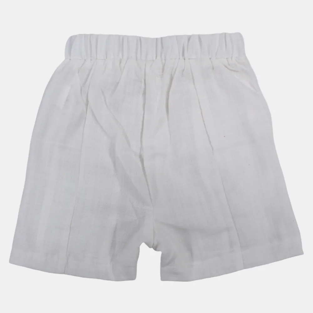 Mädchen-Leinen-Shorts – Schleifendetails