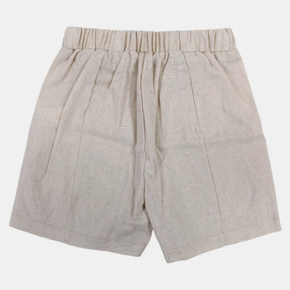 Mädchen-Leinen-Shorts – Schleifendetails